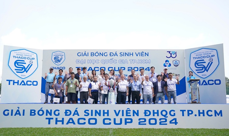 The 2024 THACO Cup - Ho Chi Minh City National University Student Football Tournament officially kicked off. Photo: Organizing Committee