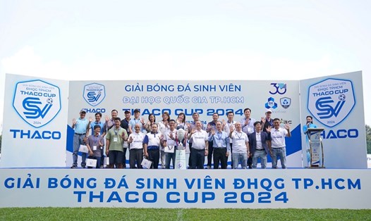 Giải bóng đá sinh viên Đại học quốc gia TP.HCM - THACO Cup 2024 chính thức khởi tranh. Ảnh: BTC