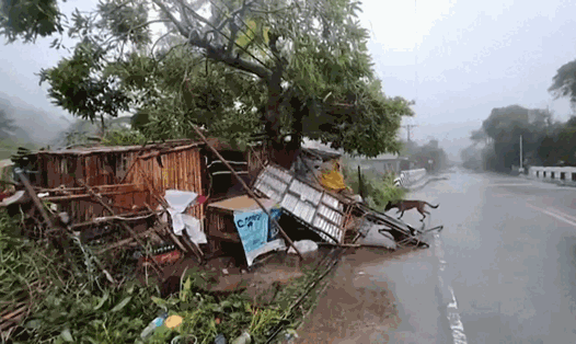 Siêu bão Man-yi. Ảnh: AFP