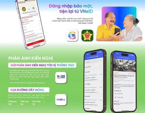 The Ho Chi Minh City Digital Citizen App integrates many features, effectively connecting people and local authorities. Photo: Ho Chi Minh City Digital Transformation Center
