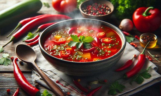 Thói quen ăn đồ cay vừa phải có thể mang lại một số lợi ích cho sức khỏe. Ảnh - AI: Ngọc Thùy