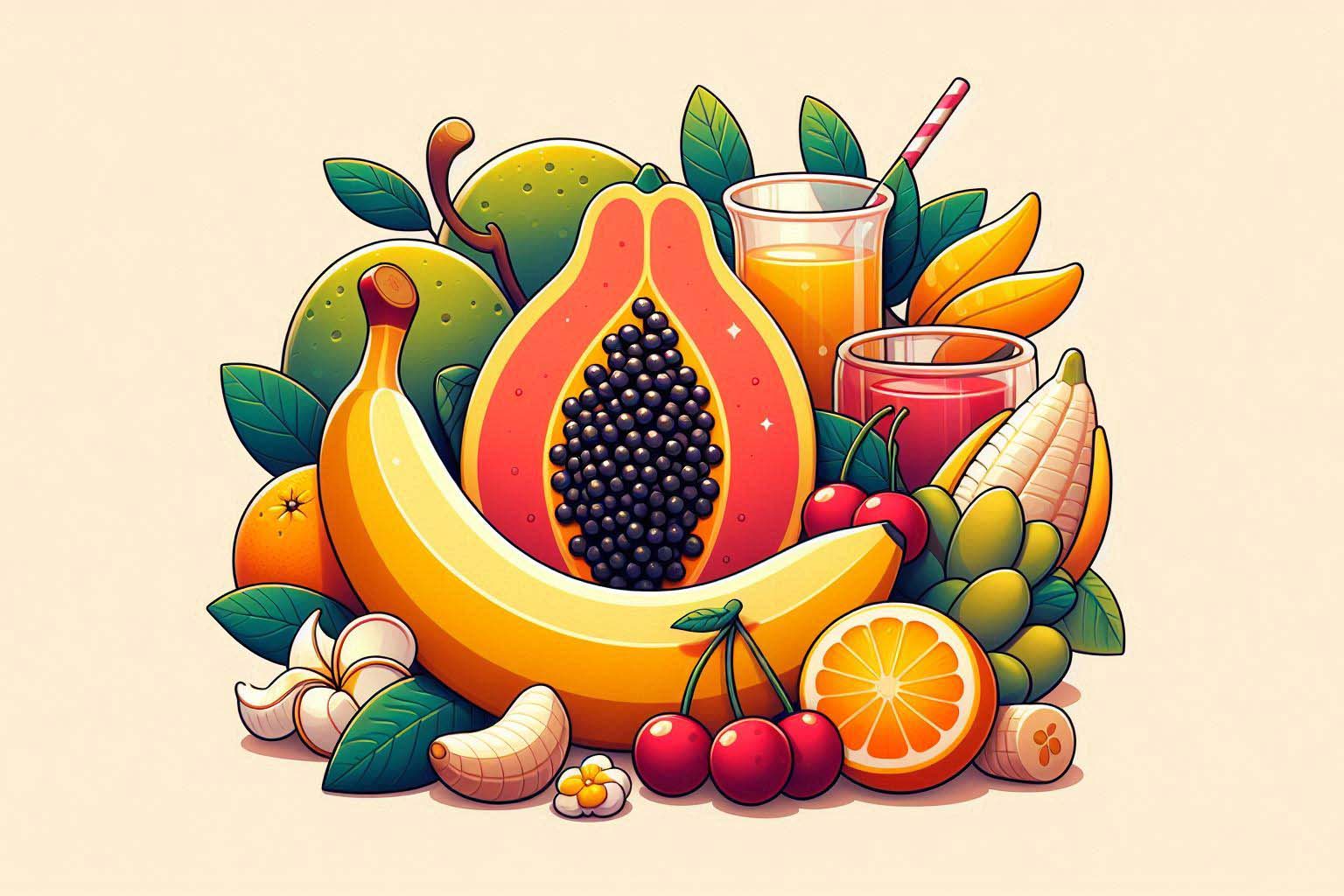 In some cases, fruits such as papaya, bananas, cherries and oranges can cause cold-like reactions. Photo - AI: Ngoc Thuy