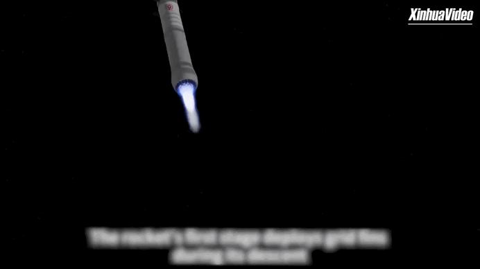 A model of China's fully reusable rocket. Photo: Xinhua