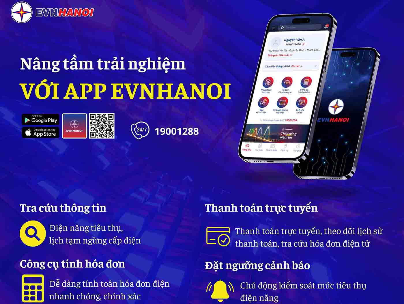 Enhancing customer experience with EVNHANOI's online electricity service. Photo: Minh Thu.