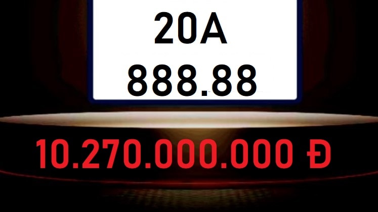 Auction of five-digit license plate in Thai Nguyen. Photo: VPA