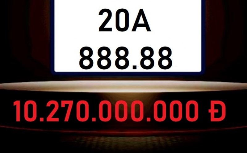 Auction of five-digit license plate in Thai Nguyen. Photo: VPA