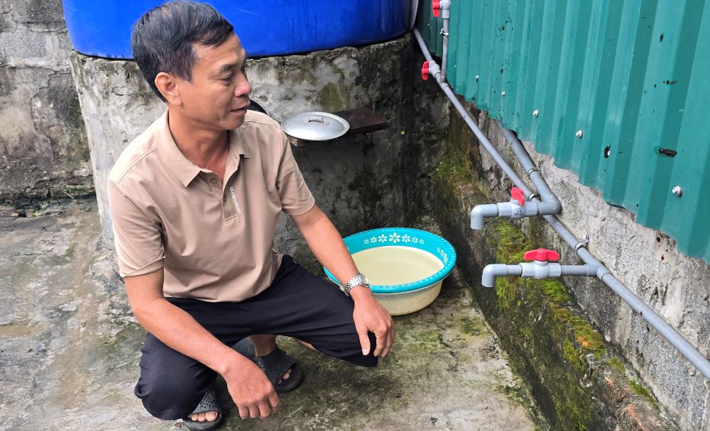 Người dân ở xã Quang Bình (huyện Kiến Xương) tỉnh Thái Bình vẫn rất "khát" nước sạch sinh hoạt. Ảnh: Trung Du