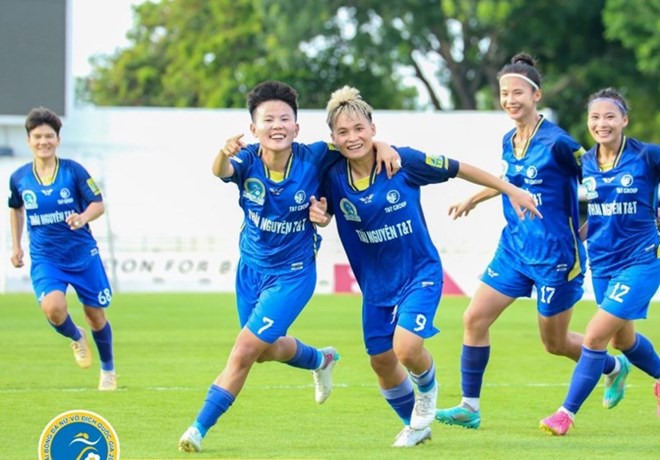 Thai Nguyen T&T Women's Football Club has "transformed" in the past 5 years. Photo: TNTT