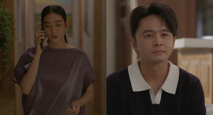 Kim Nha and Van Anh in the movie "The Third Party's Fault?". Photo: Producer.