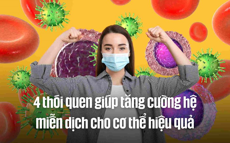 4 habits to help strengthen the body's immune system effectively. Graphics: Cao Thom