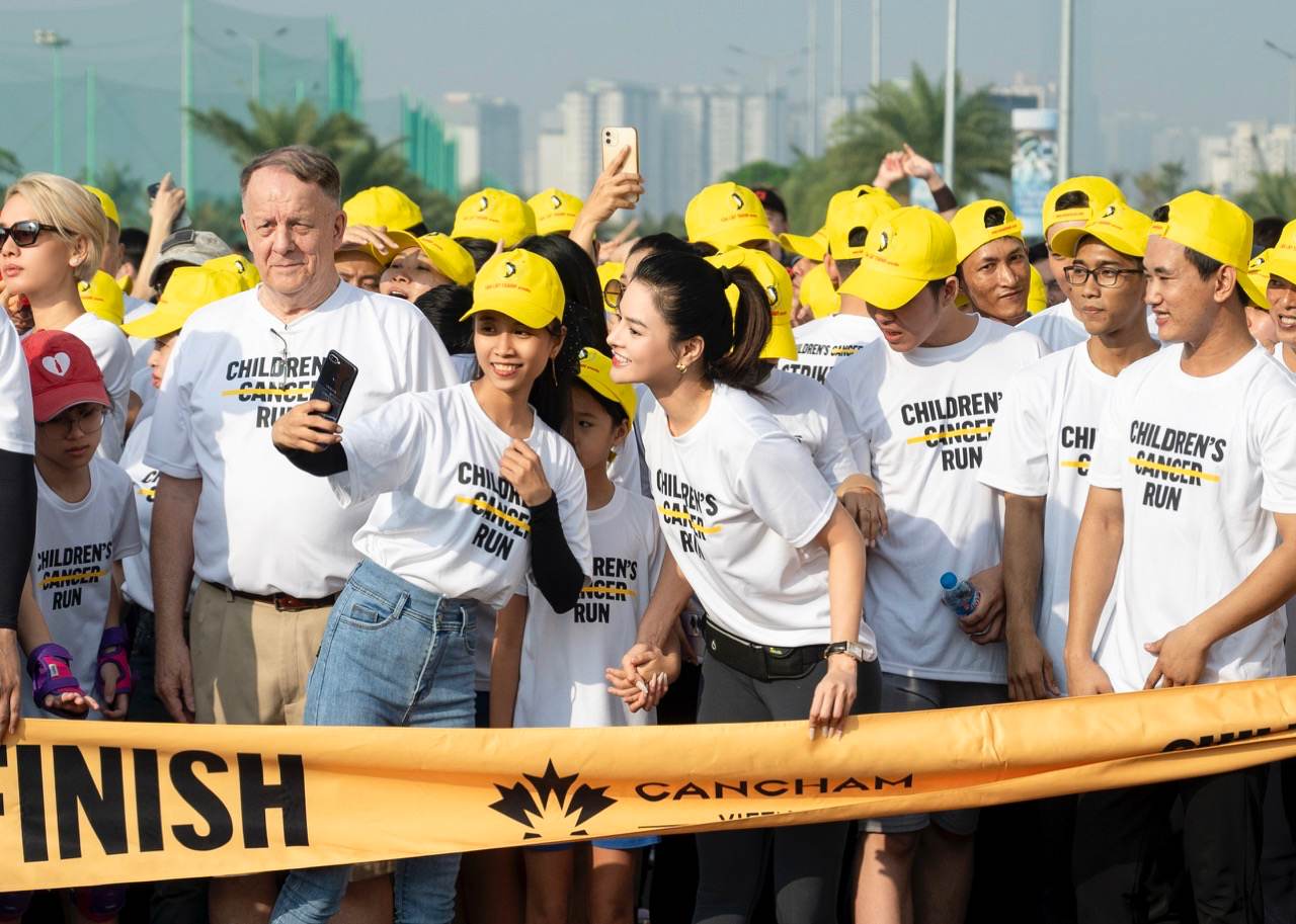 Vu Thu Phuong participates in the race. Photo: Artist provided.