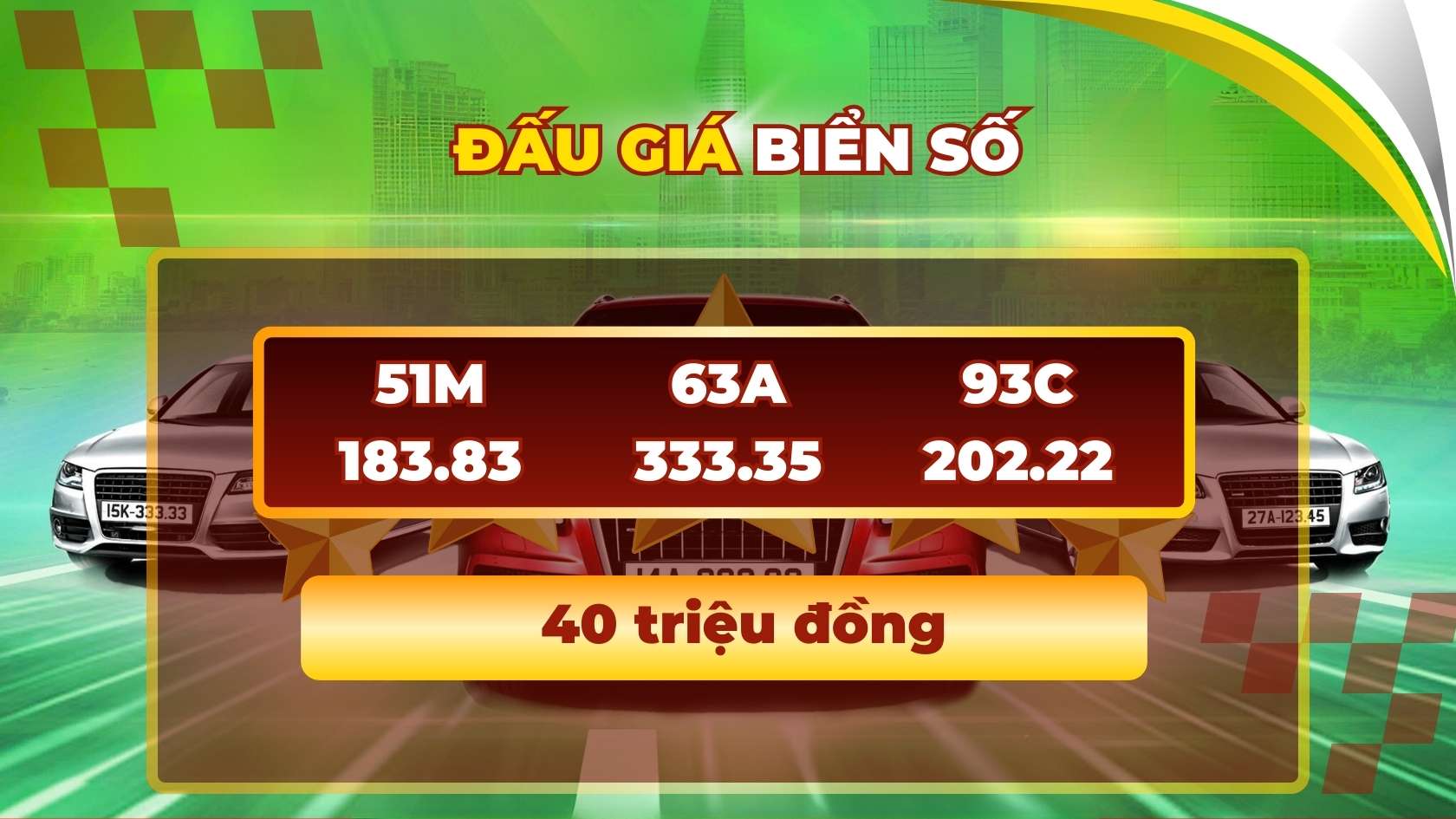 Series of huge license plates with sharp price drops in session 11/19