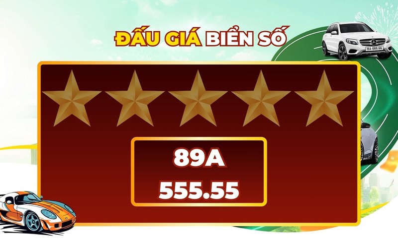 The license plate with five 5s worth billions will be available on November 20