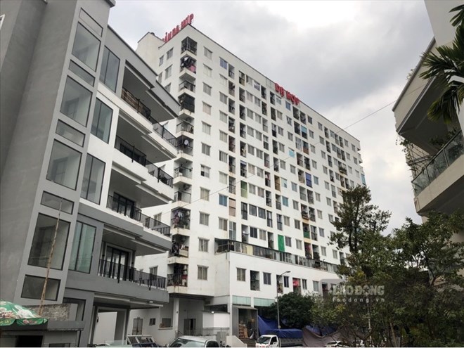 The 12-storey Da Hop Apartment - DH12 is the first social housing area in Hoa Binh province. Photo: Khanh Linh