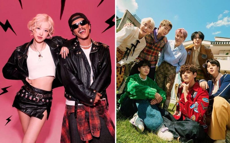 Money Today's article about BTS mentioned the hit "APT." by Rose and Bruno Mars. Photo: Naver