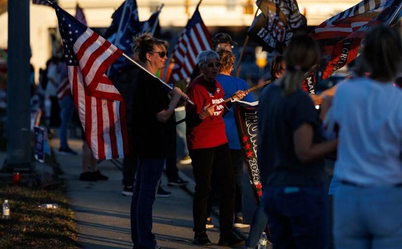 Supporters of former President Donald Trump in Easton, Pennsylvania. Photo: AFP