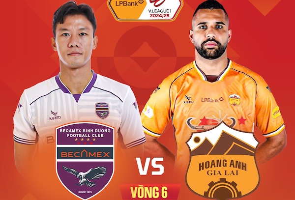 Binh Duong welcomes Hoang Anh Gia Lai in round 6 of V.League 2024-2025. Photo: FPT Play