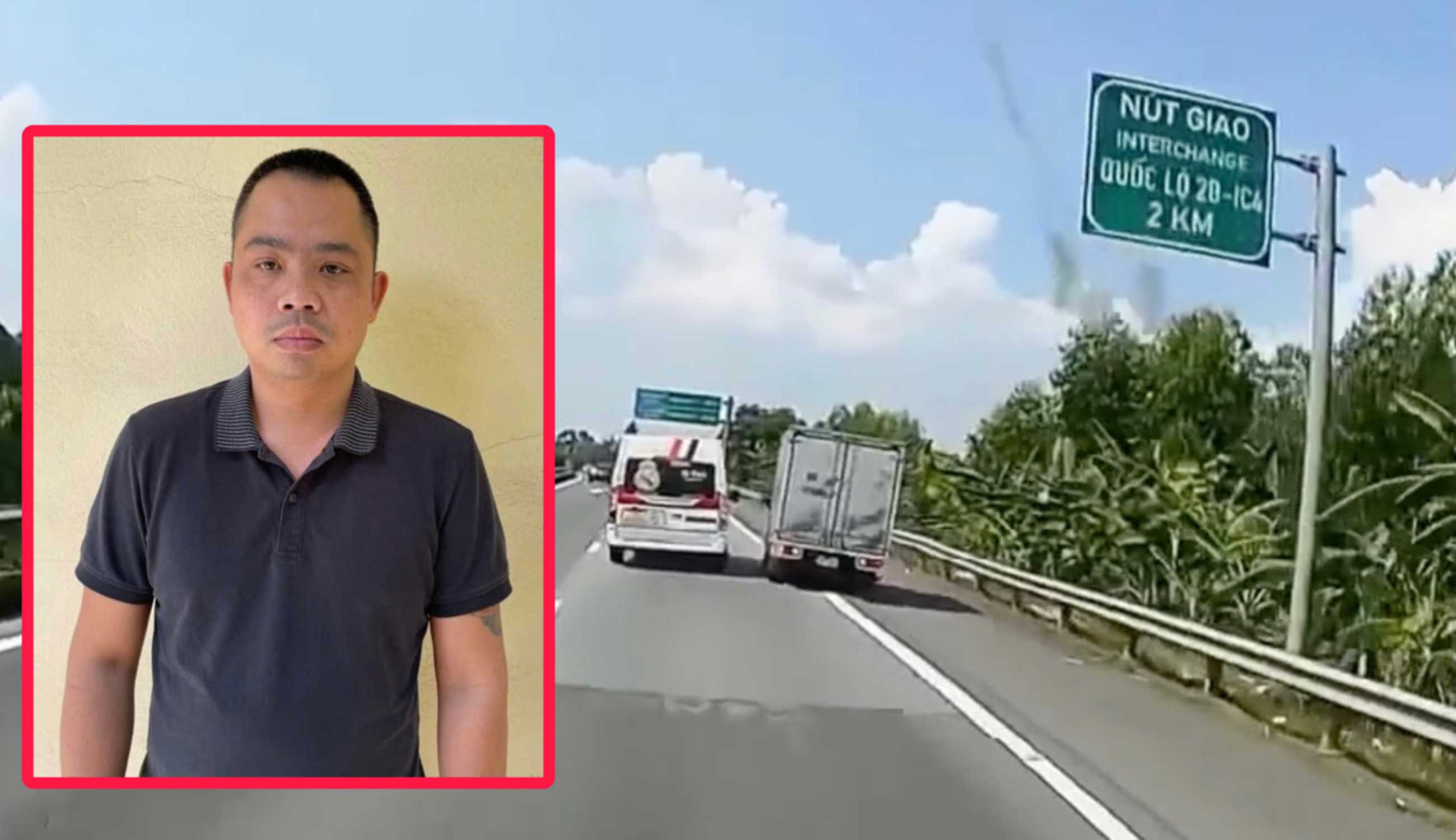 The bus driver who crushed a truck on the Noi Bai - Lao Cai highway has been arrested. Photo: Vinh Phuc Police