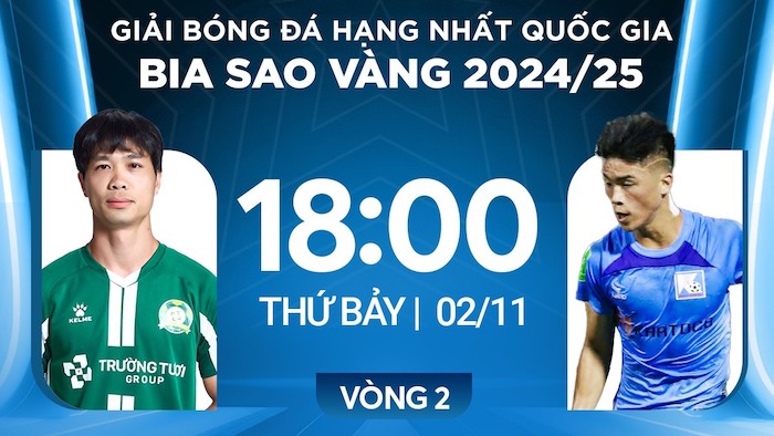 Binh Phuoc meets Khanh Hoa in the 2024-2025 National First Division. Photo: FPT Play