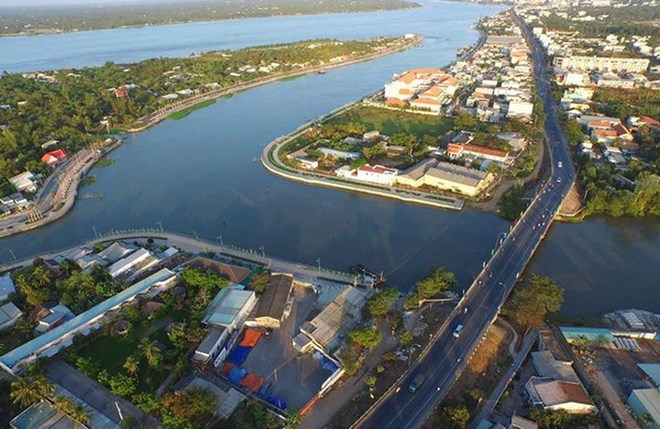 Mot goc tinh Vinh Long nhin tu tren cao. Anh: Nhu Chinh