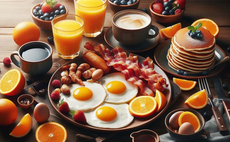 Eating a big breakfast and a smaller dinner may have some health benefits. Photo - AI: Ngoc Thuy