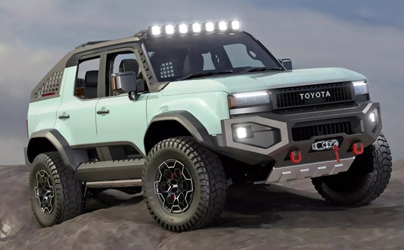 Close-up of Toyota Land Cruiser Prado pickup version. Photo: Toyota