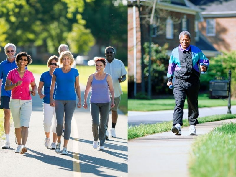 Elderly people should walk 2km/day. Graphics: Ha May