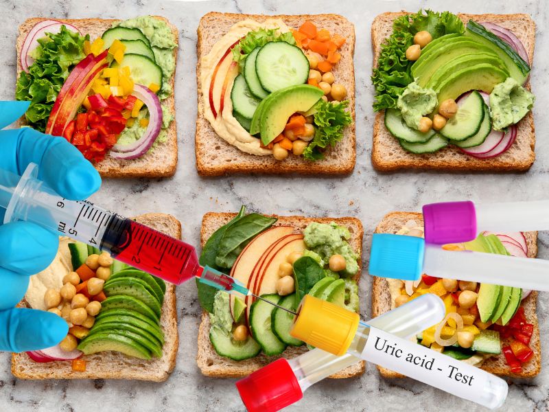 People with high uric acid may want to try a plant-based diet. Graphics: Ha May