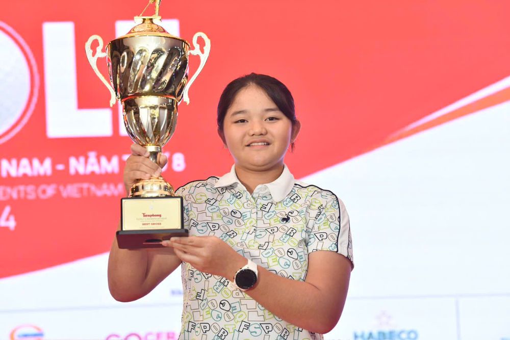 Nguyen Bao Chau won the golf tournament For Young Vietnamese Talents - Tien Phong Golf Championship 2024. Photo: Organizing Committee