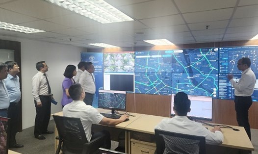 Hệ thống điều hành giao thông thông minh của Hà Nội. Ảnh: Minh Hạnh