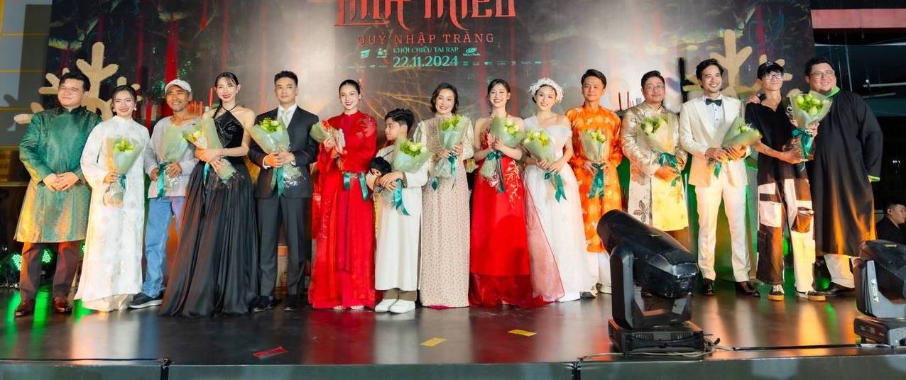 The cast of the movie Linh Mieu. Photo: Producer.