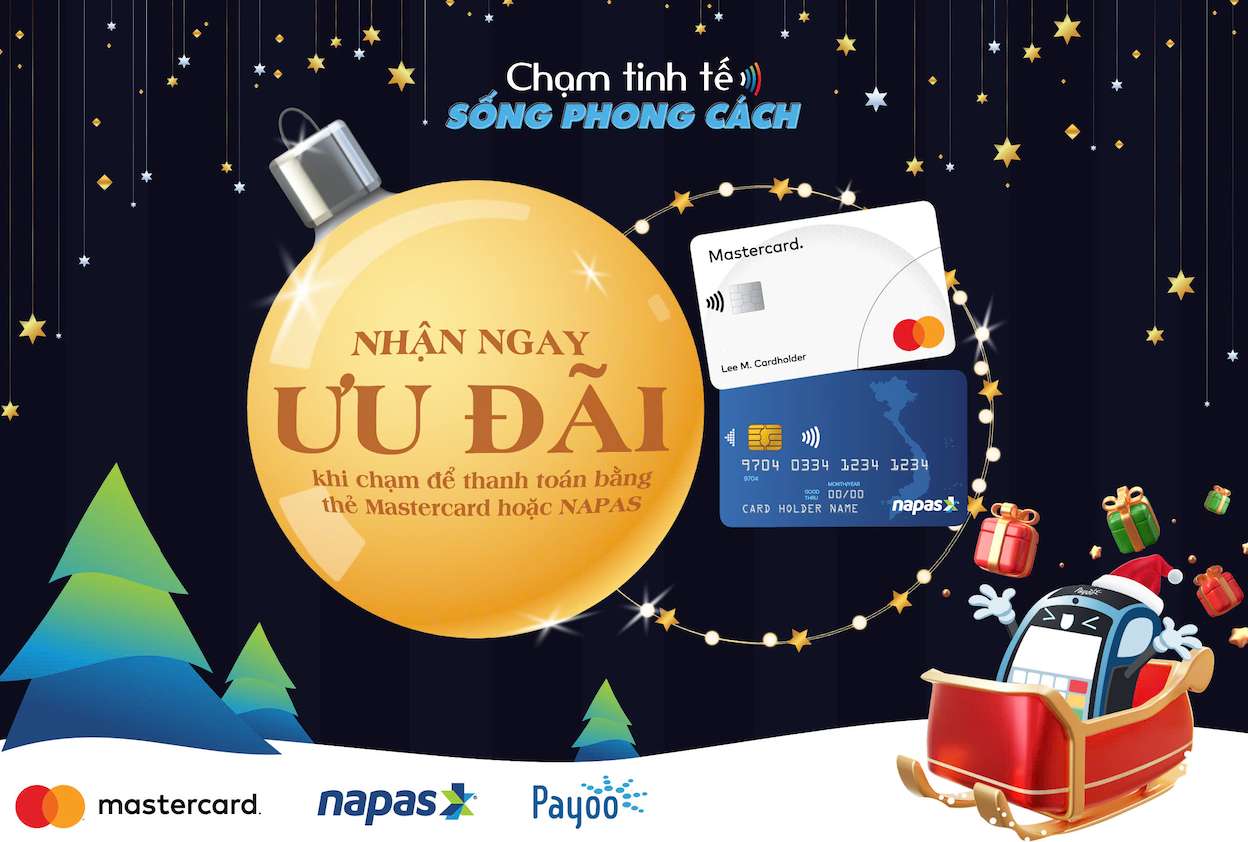 NAPAS, Mastercard and Payoo continue to launch the year-end holiday promotion program within the framework of "Touch of sophistication - Live in style". Photo: Napas