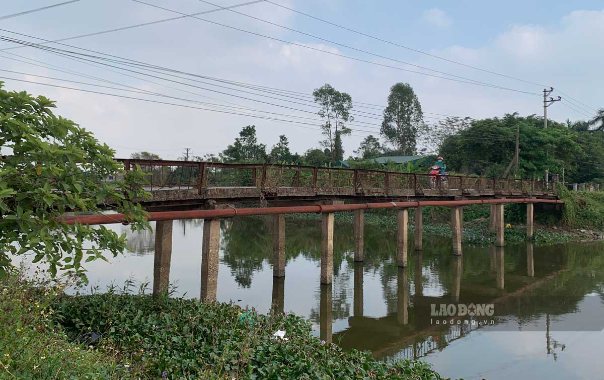 Cầu Rộc bắc qua sông Chanh (ở xã Liên Bảo cũ, nay là xã Thành Lợi, huyện Vụ Bản, tỉnh Nam Định). Ảnh: Hà Vi