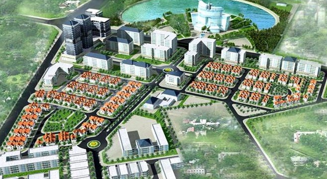 Overall perspective of Phung Khoang New Urban Area Project, scale 1/500. Photo: Thanh Xuan District People's Committee (Hanoi)