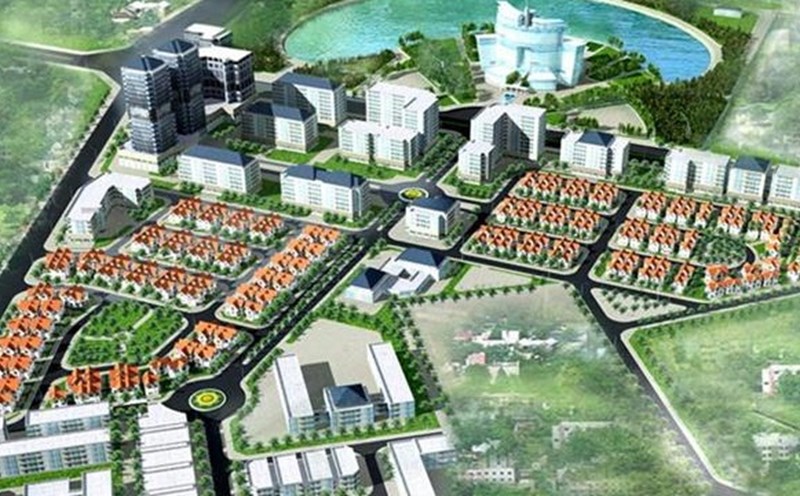 Overall perspective of Phung Khoang New Urban Area Project, scale 1/500. Photo: Thanh Xuan District People's Committee (Hanoi)