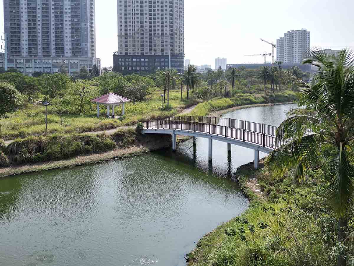 Cau ket noi duong dao noi bo voi dao cay da co ban hoan thien. Anh: Huu Chanh