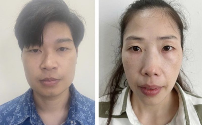 The Investigation Police Agency of Bac Tu Liem District Police, Hanoi is investigating a labor export fraud case and has decided to prosecute two suspects. Photo: Hanoi City Police