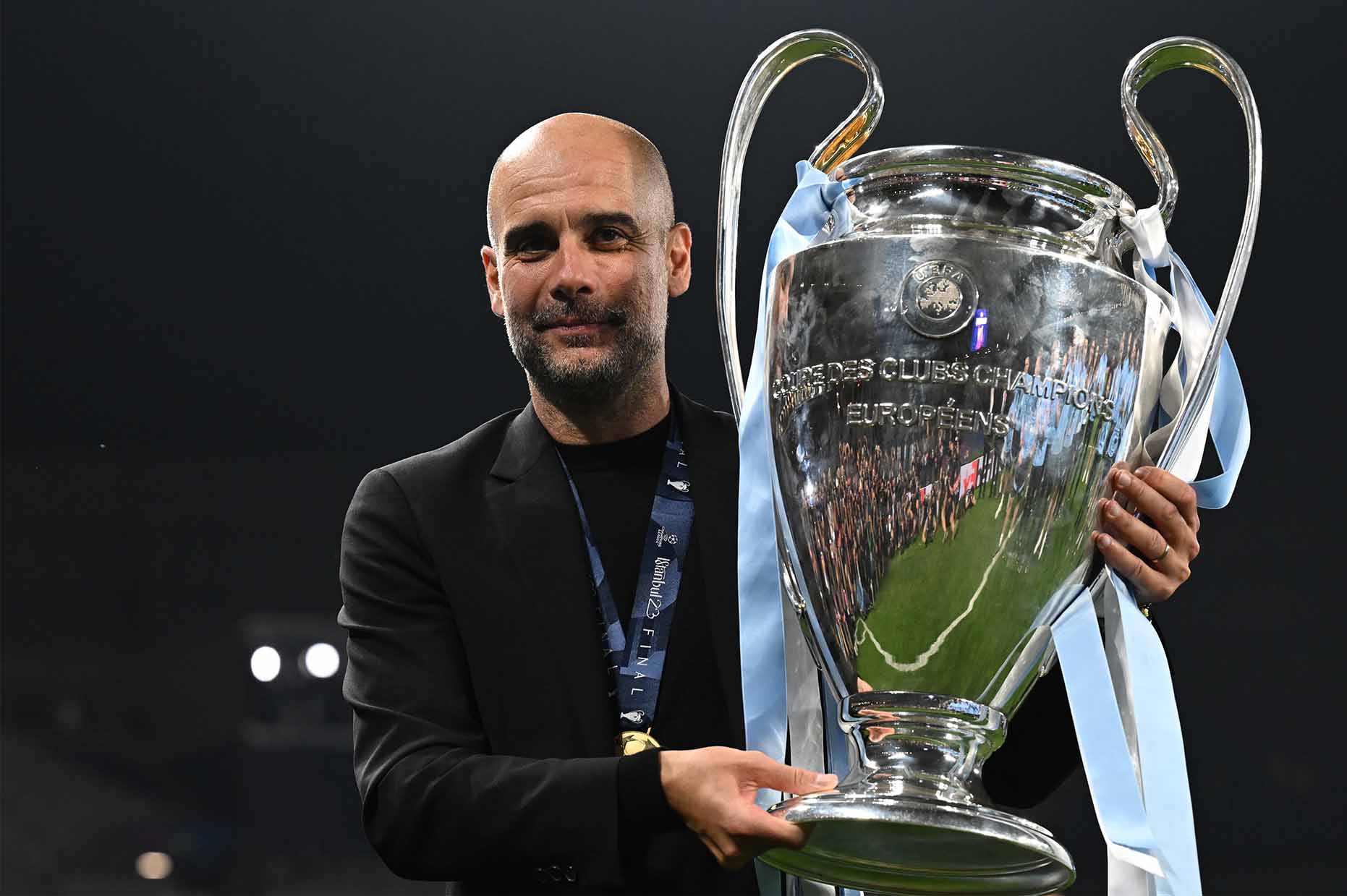 Pep Guardiola da giup Man City thiet lap nhieu cot moc chua tung co trong lich su. Anh: AFP