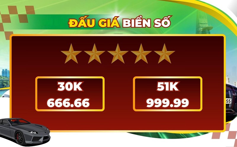 License plates 30K-666.66 and 51K-999.99 will be available in session 27-28.11