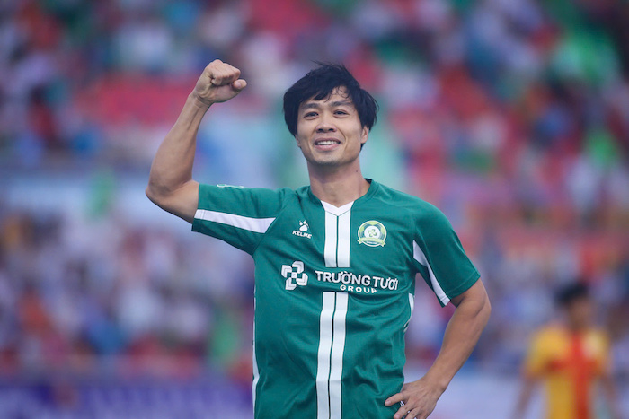 Cong Phuong scored 5 goals after 6 matches in the First Division and National Cup 2024-2025. Photo: Thanh Vu