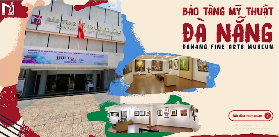 Interface of VR360 Danang Fine Arts Museum. Photo: Nguyen Trinh