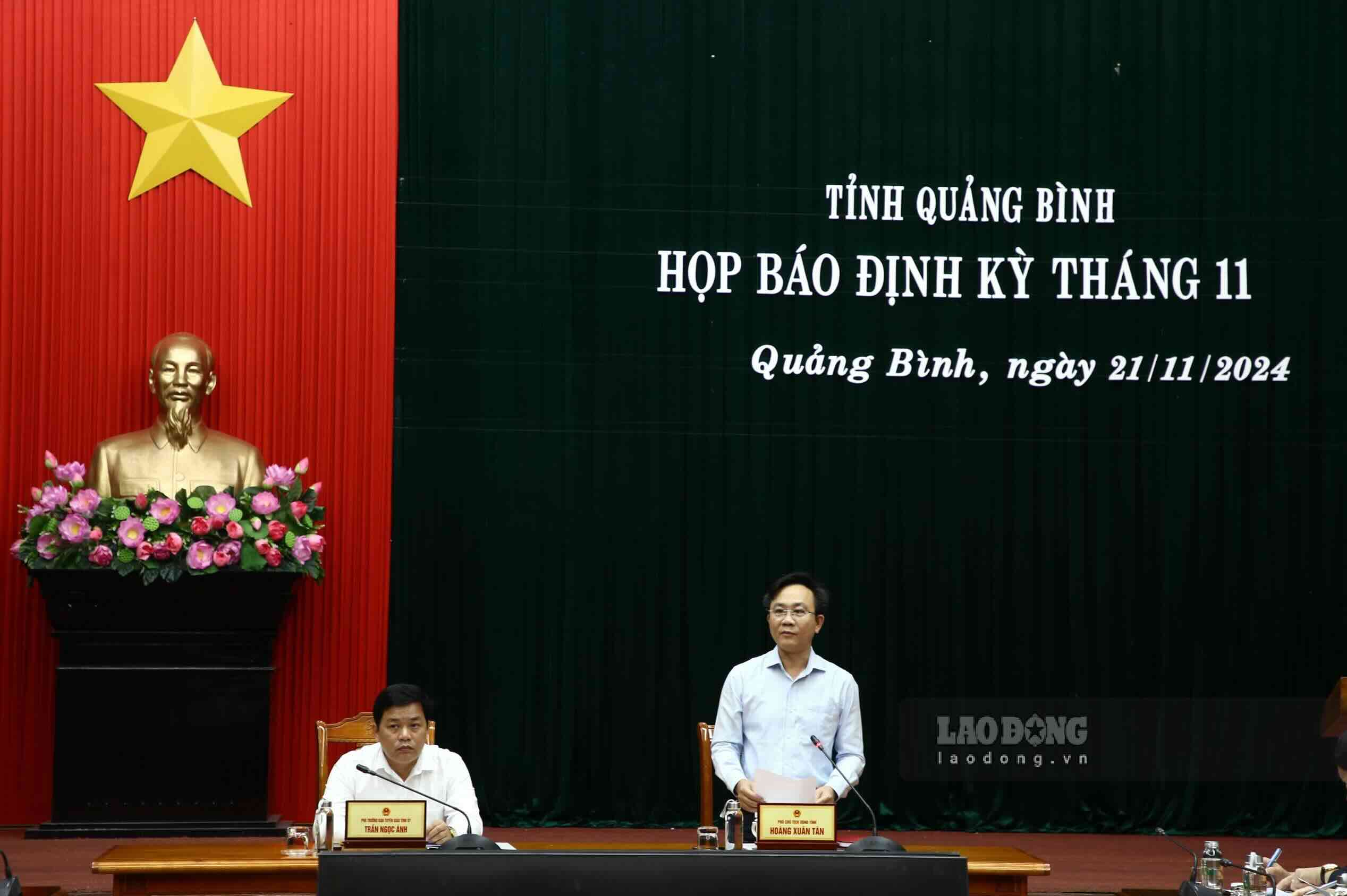 Pho Chu tich UBND tinh Quang Binh Hoang Xuan Tan. Anh: Cong Sang