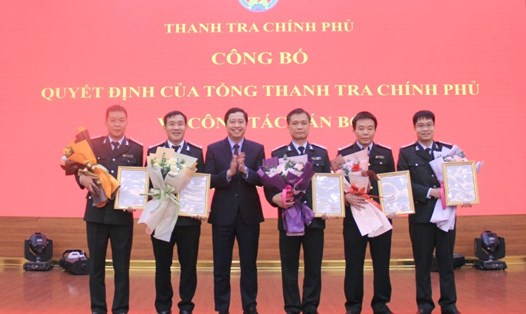 Thanh tra Chính phủ công bố các quyết định điều động, bổ nhiệm công chức lãnh đạo, quản lý. Ảnh: Thanh tra Chính phủ