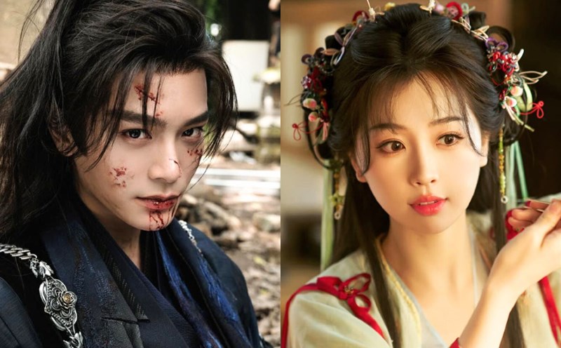 Dinh Vu He enthusiastically supports Ngu Thu Han. Photo: Weibo