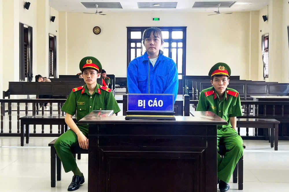 Làm giả giấy chứng nhận quyền sử dụng đất để lừa đảo, bị cáo Nguyễn Thị Bé Linh bị tuyên án 10 năm tù. Ảnh: An Long