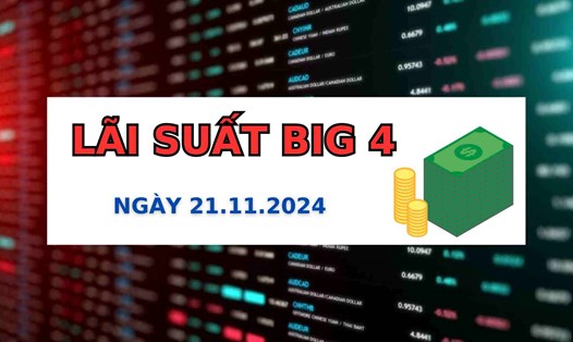 Lãi suất Agribank, BIDV, Vietcombank, VietinBank 21.11.2024.