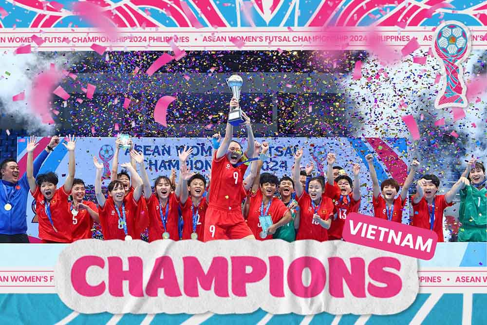 Vietnam women's futsal team won the 2024 Southeast Asian women's futsal tournament. Photo: AFF