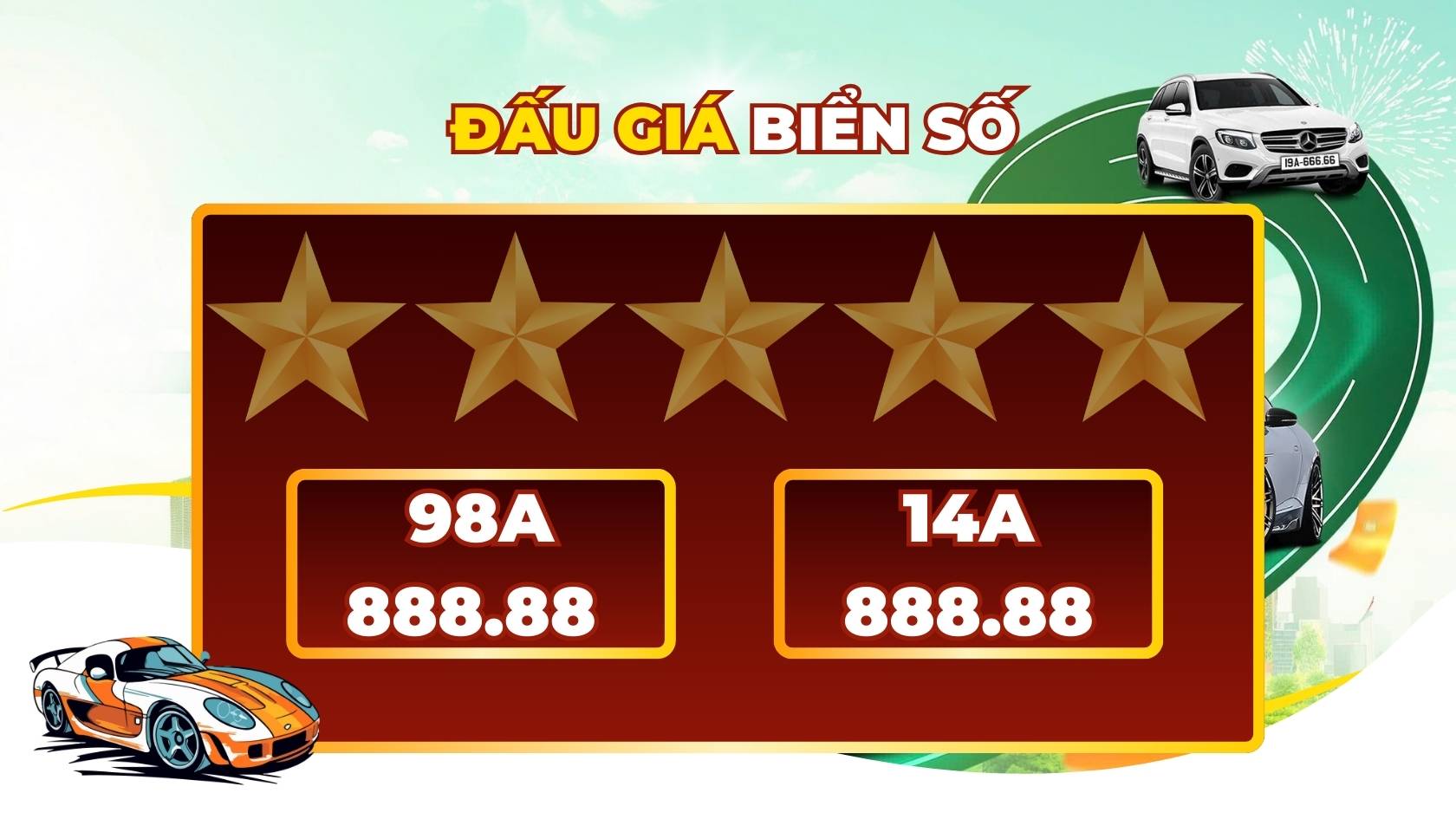 Pair of five-digit number plates worth billions of dong in the auction on November 22