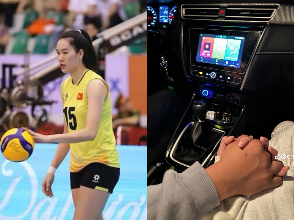 Blocker Nguyen Thi Trinh publicly announced her lover. Photo: Chi Tran/Tiktok