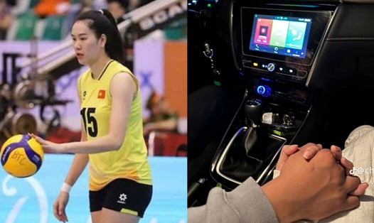 Phụ công Nguyễn Thị Trinh công khai người yêu. Ảnh: Chi Trần/Tiktok